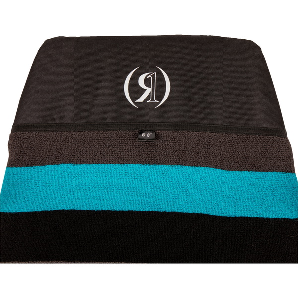 2026 Ronix Wide Nose Surf Sock R24-BAG-SSWN-60 - Aqua Blue /  Black / Grey